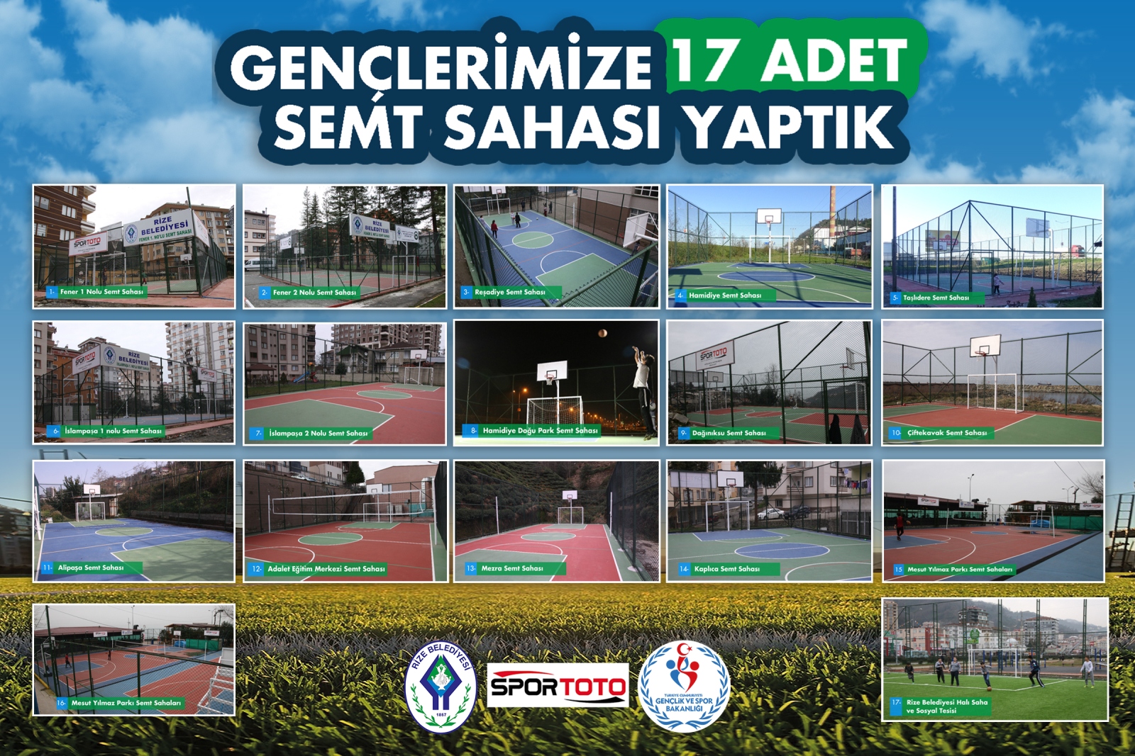 17 ADET SEMT SAHASININ TOPLU AÇILIŞ TÖRENİ GERÇEKLEŞTİRİLDİ